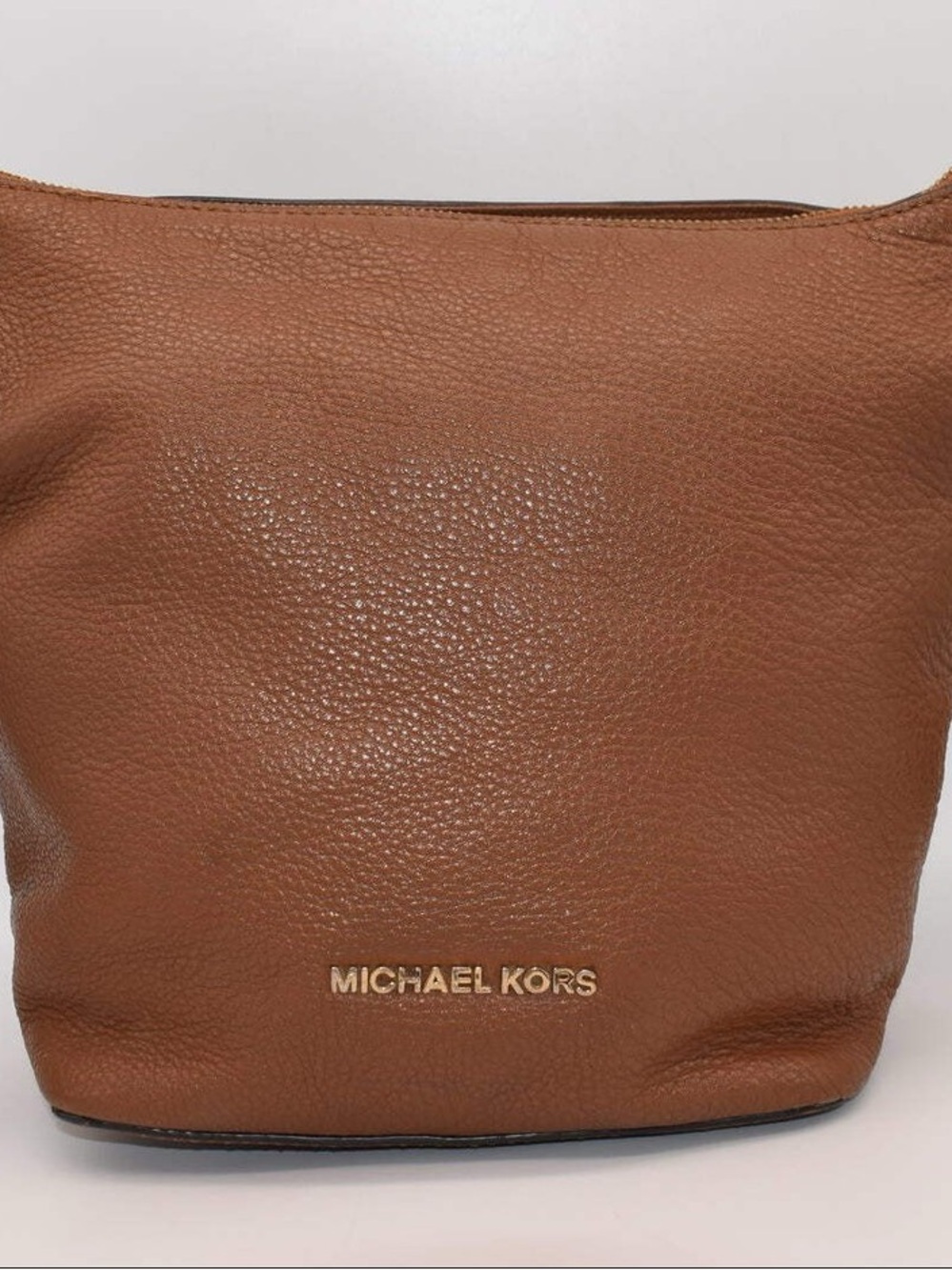 Michael Kors Bedford Medium Messenger Brown Pebbled Leather Shoulder Bag